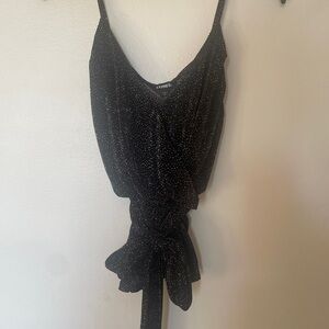 Express Black and White Dotted Camisole